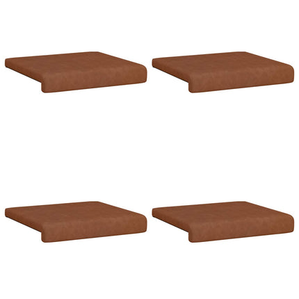 Bænkpude 4 stk. Kunstlæder Brun Dybde 35 cm