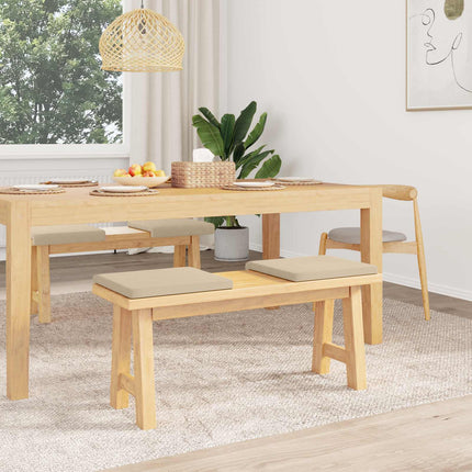 Bænkpude 4 stk. Microfiber Cremefarvet Dybde 35 cm