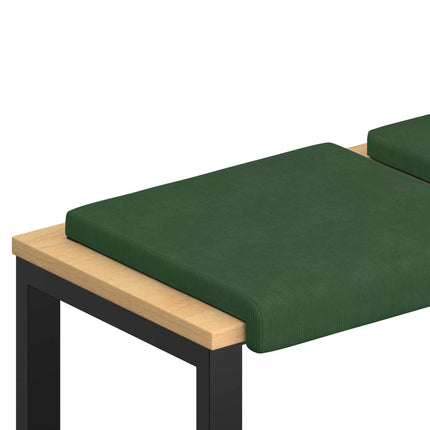 Bænkpude 4 stk. cordfløjl Mørkegrøn Dybde 35 cm