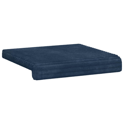 Bænkpude 4 stk. Plush Corduroy Mørkeblå Dybde 35 cm