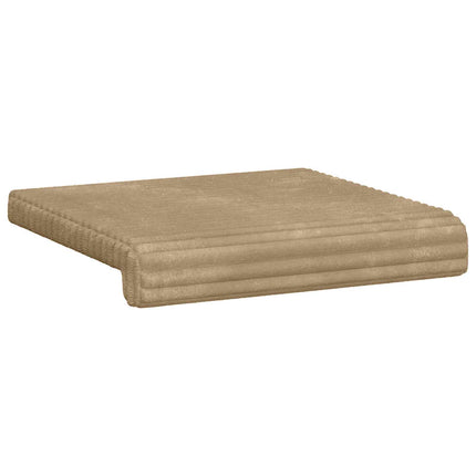 Bænkpude 4 stk. Plush Corduroy Gråbrun Dybde 35 cm