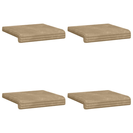Bænkpude 4 stk. Plush Corduroy Gråbrun Dybde 35 cm