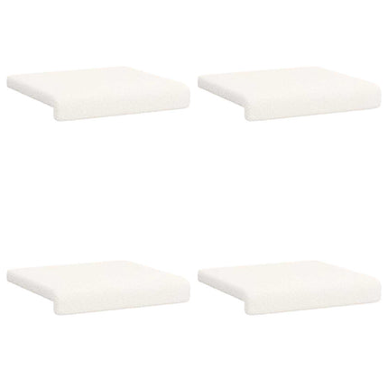 Bænkpude 4 stk. Sherpa-stof Cremefarvet Dybde 35 cm