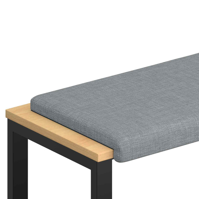 Bænkpude Stof Lysegrå Dybde 35 cm