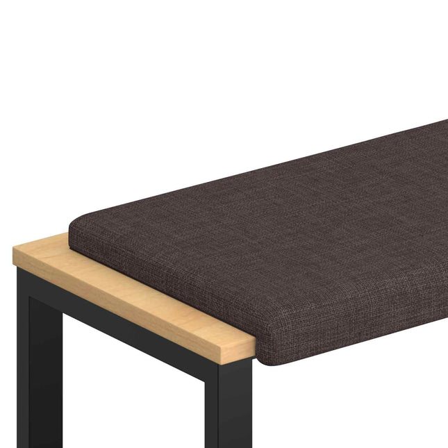 Bænkpude Stof Mørk Brun Dybde 35 cm