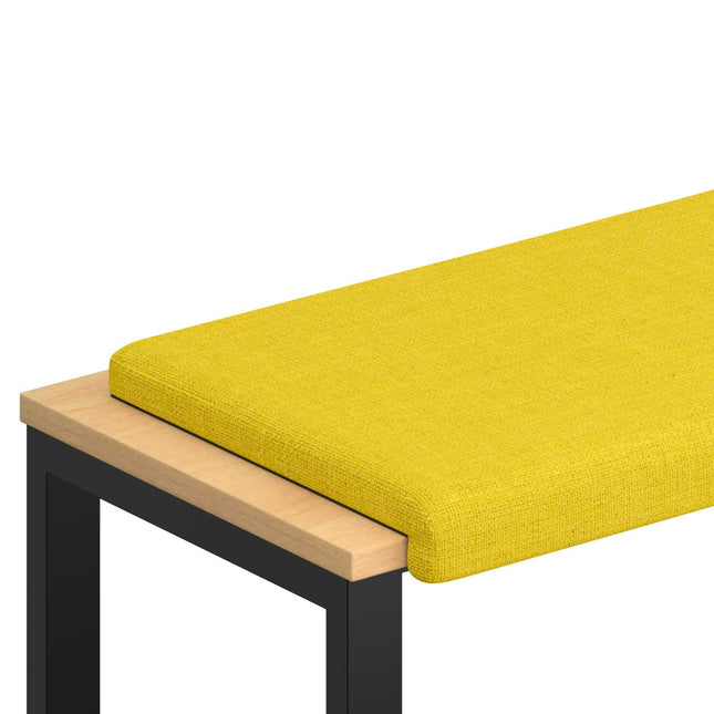 Bænkpude Stof Lys Gul Dybde 35 cm