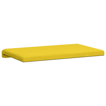 Bænkpude Stof Lys Gul Dybde 35 cm