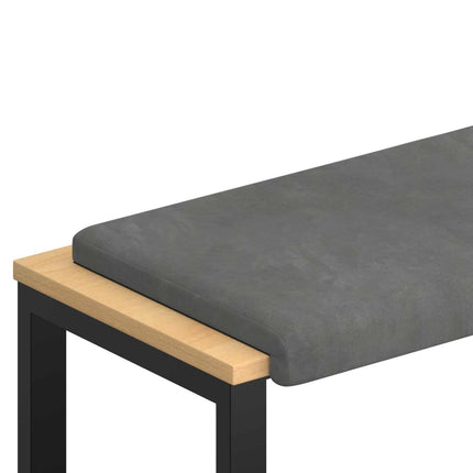 Bænkpude Velour (V) Mørkegrå Dybde 35 cm