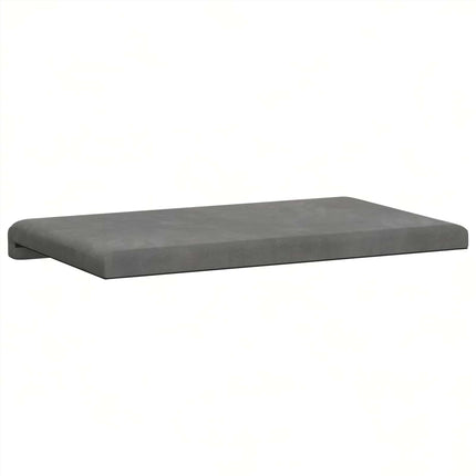 Bænkpude Velour (V) Mørkegrå Dybde 35 cm