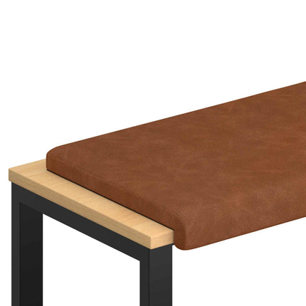 Bænkpude Kunstlæder Brun Dybde 35 cm