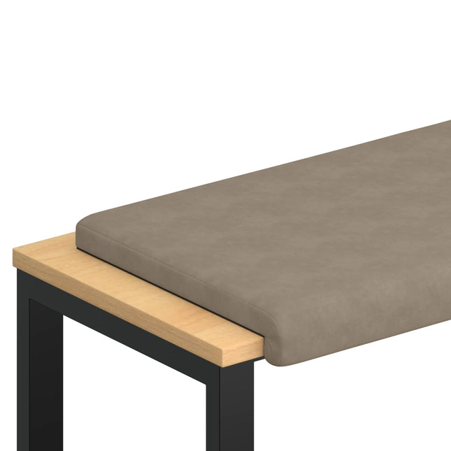 Bænkpude Microfiber Gråbrun Dybde 35 cm
