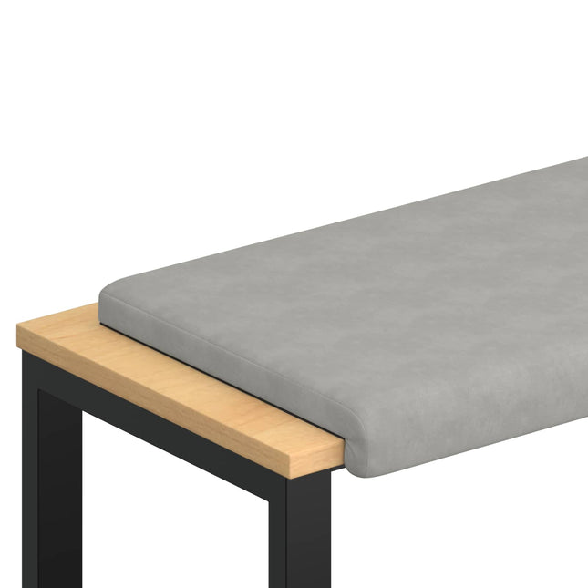 Bænkpude Microfiber Lysegrå Dybde 35 cm