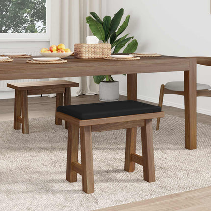 Bænkpude Microfiber Sort Dybde 35 cm