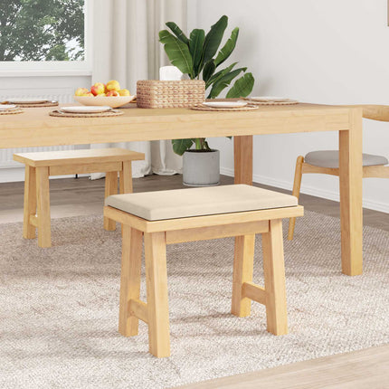 Bænkpude Microfiber Beige Dybde 35 cm