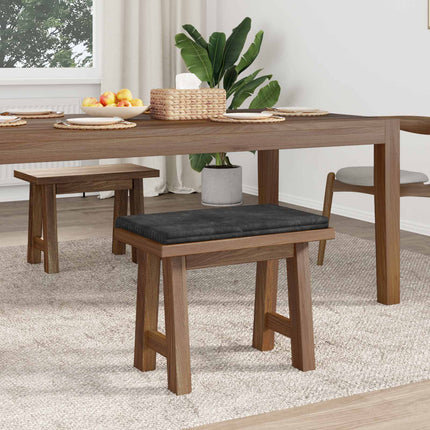 Bænkpude Plush Corduroy Mørkegrå Dybde 35 cm