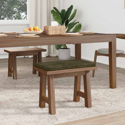 Bænkpude Plush Corduroy Grøn Dybde 35 cm