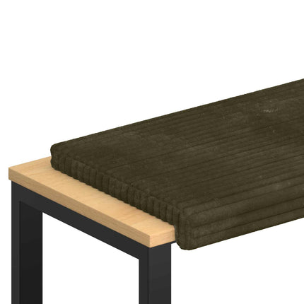 Bænkpude Plush Corduroy Grøn Dybde 35 cm