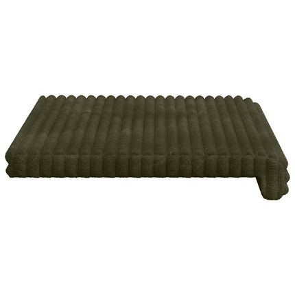 Bænkpude Plush Corduroy Grøn Dybde 35 cm