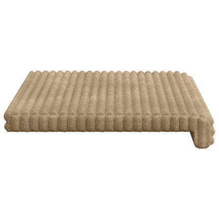 Bænkpude Plush Corduroy Gråbrun Dybde 35 cm
