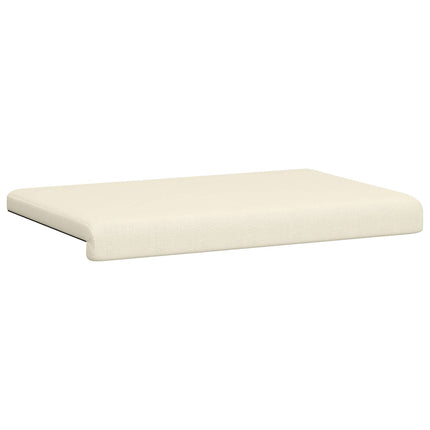 Bænkpude Textureret Velour Cremefarvet Dybde 35 cm