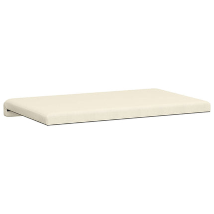 Bænkpude Textureret Velour Cremefarvet Dybde 35 cm