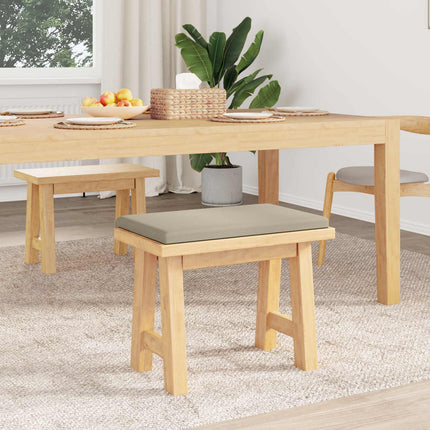 Bænkpude Textureret Velour Sandfarvet Dybde 35 cm