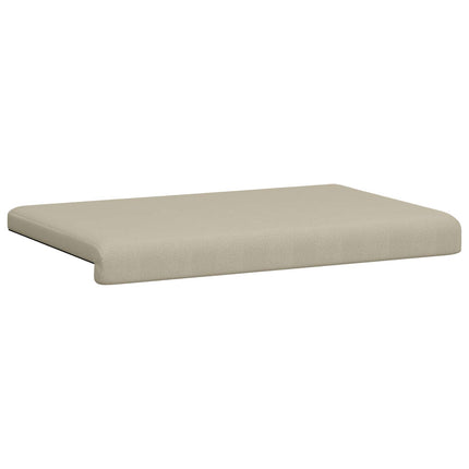 Bænkpude Textureret Velour Sandfarvet Dybde 35 cm