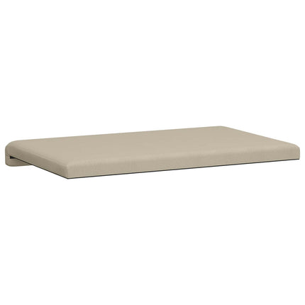Bænkpude Textureret Velour Sandfarvet Dybde 35 cm