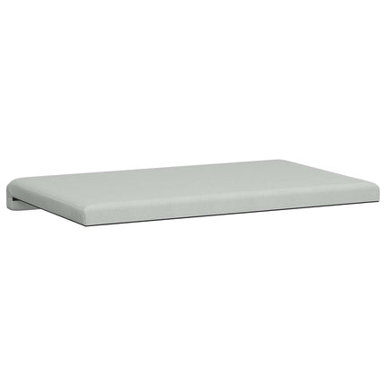 Bænkpude Textureret Velour Lysegrå Dybde 35 cm