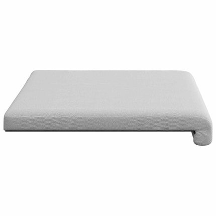 Bænkpude Textureret Velour Lysegrå Dybde 35 cm