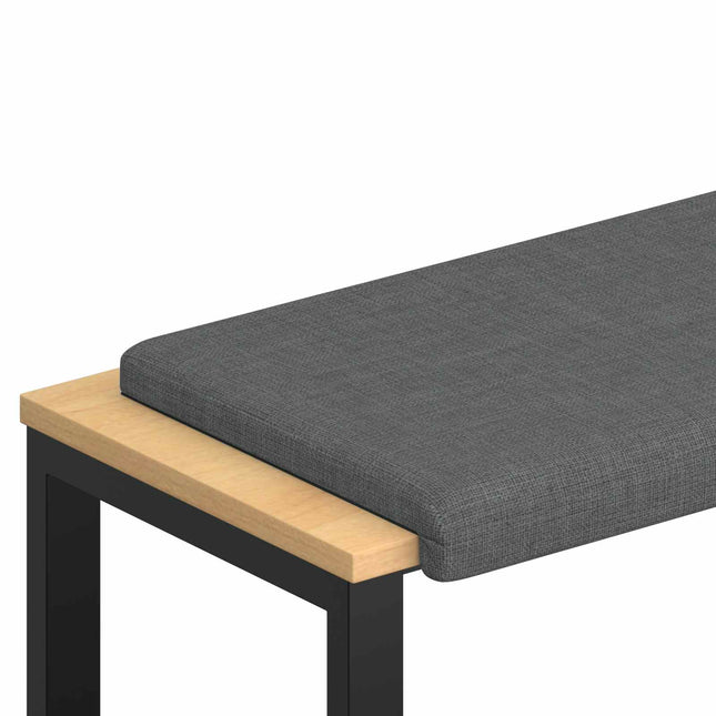 Bænkpude Stof Mørkegrå Dybde 35 cm