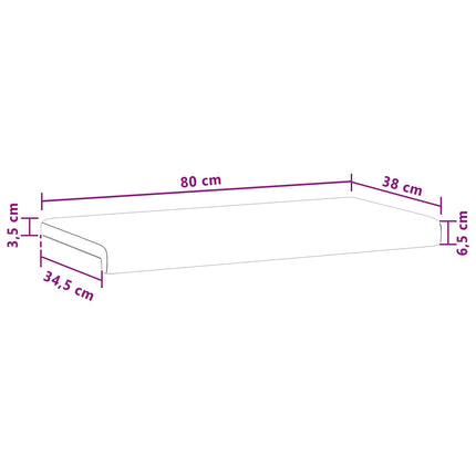 Bænkpude Stof Mørk Brun Dybde 35 cm