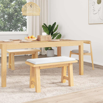 Bænkpude Stof Hvid Dybde 35 cm