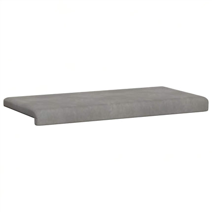 Bænkpude Velour (V) Lysegrå Dybde 35 cm