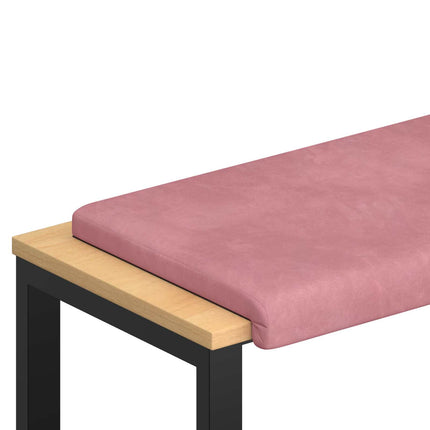 Bænkpude Velour (V) Lyserød Dybde 35 cm