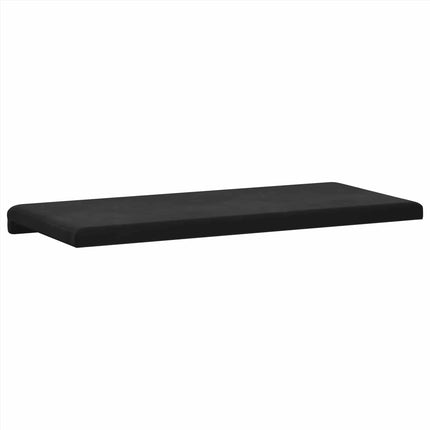 Bænkpude Velour (V) Sort Dybde 35 cm