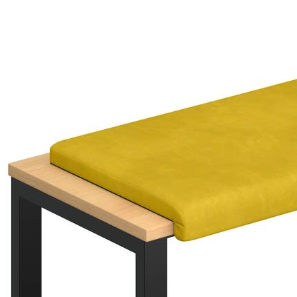 Bænkpude Velour (V) Gul Dybde 35 cm