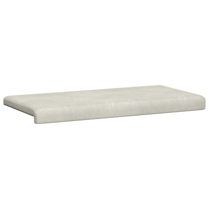 Bænkpude Velour (V) Cremefarvet Dybde 35 cm