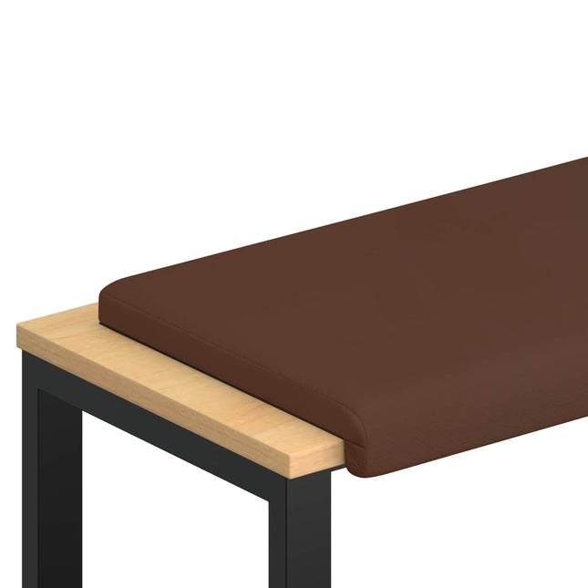 Bænkpude Kunstlæder Brun Dybde 35 cm