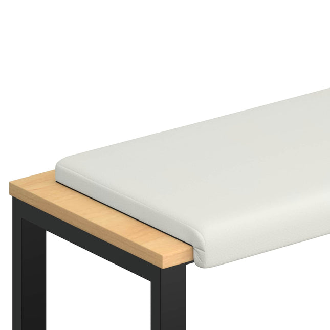 Bænkpude Kunstlæder Hvid Dybde 35 cm
