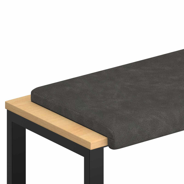 Bænkpude Kunstlæder Sort Dybde 35 cm