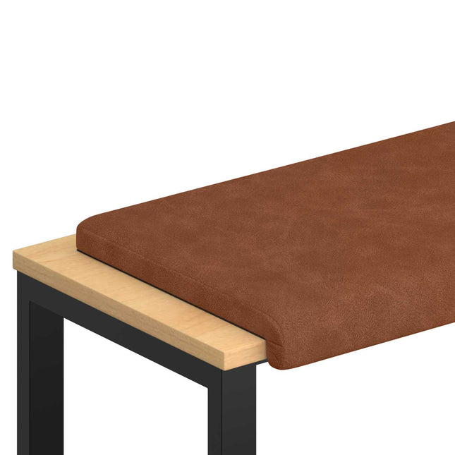 Bænkpude Kunstlæder Brun Dybde 35 cm