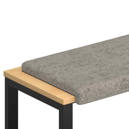 Bænkpude Faux suedestof Lysegrå Dybde 35 cm