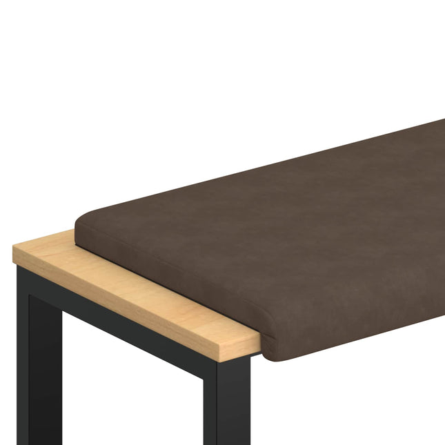 Bænkpude Microfiber Brun Dybde 35 cm