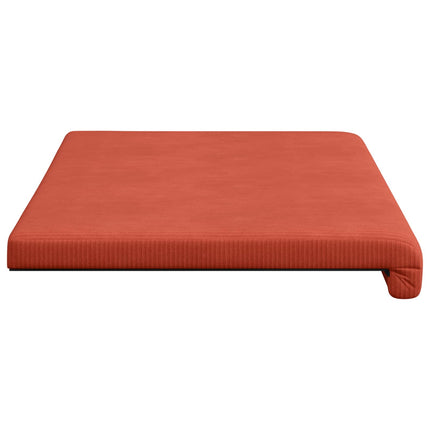 Bænkpude cordfløjl Rød orange Dybde 35 cm