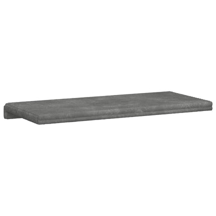 Bænkpude Plush Corduroy Lysegrå Dybde 35 cm