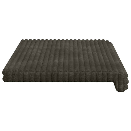 Bænkpude Plush Corduroy Antracit Dybde 35 cm