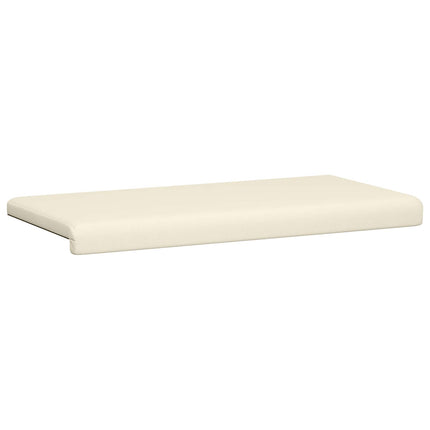 Bænkpude Textureret Velour Cremefarvet Dybde 35 cm