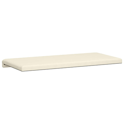 Bænkpude Textureret Velour Cremefarvet Dybde 35 cm