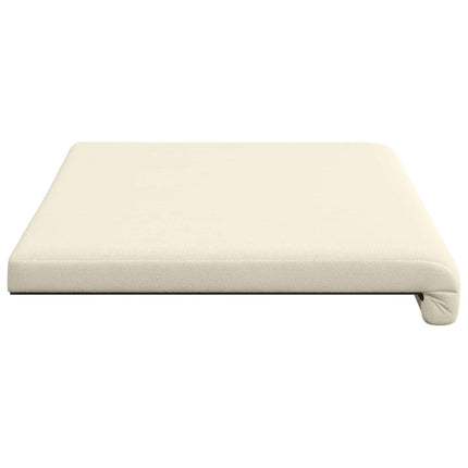 Bænkpude Textureret Velour Cremefarvet Dybde 35 cm